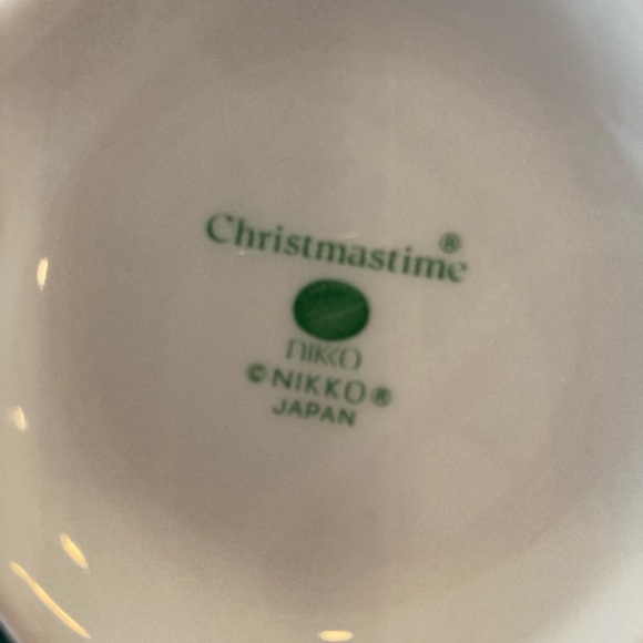 NIKKO CHRISTMASTIME VINTAGE CERAMIC SUGAR & CREAMER SET JAPAN - Picture 3 of 9